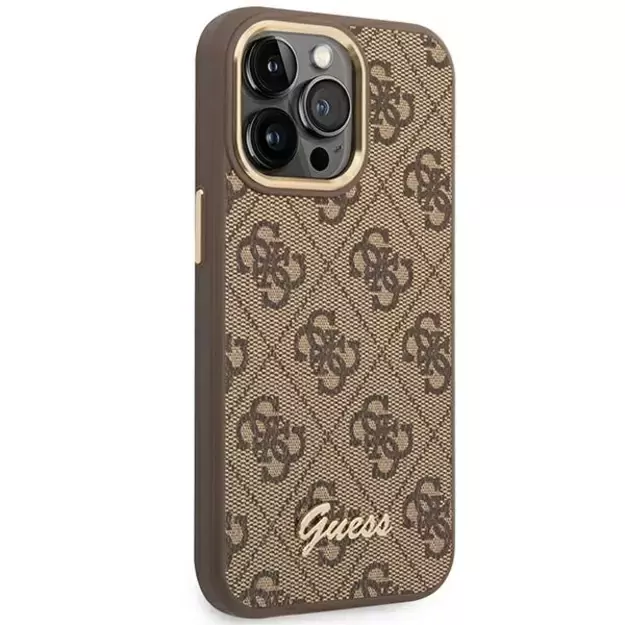 Guess GUHCP14LHG4SHW iPhone 14 Pro 6.1 &quot brown / brown hard case 4G Vintage Gold Logo 10