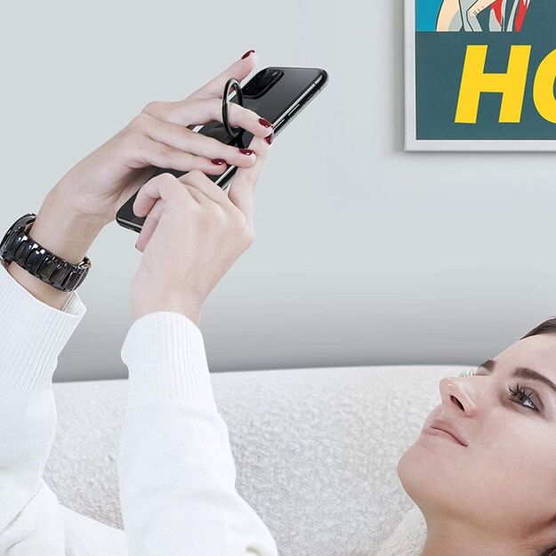 Tech-Protect Magnetic Phone Ring Holder / Ring with Stand Function - Pink Marble 3