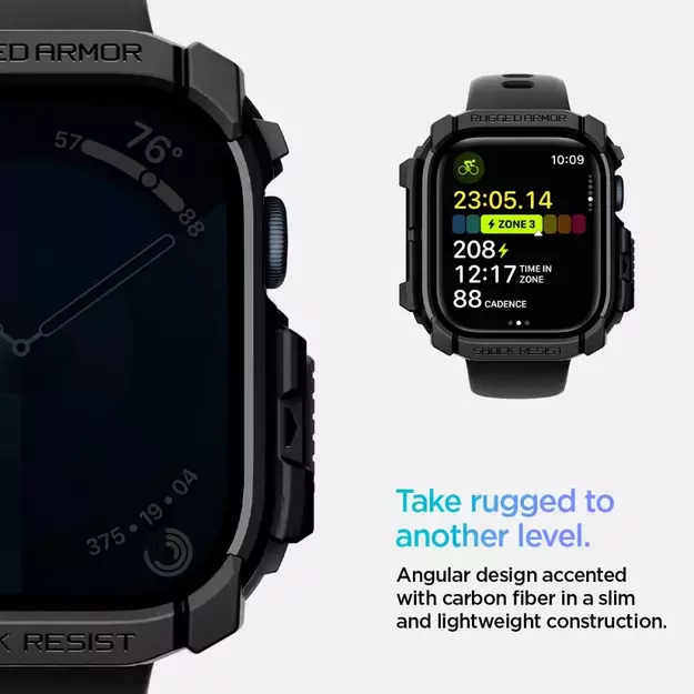 Spigen Rugged Armor Case for Apple Watch 10 46mm - Black 19