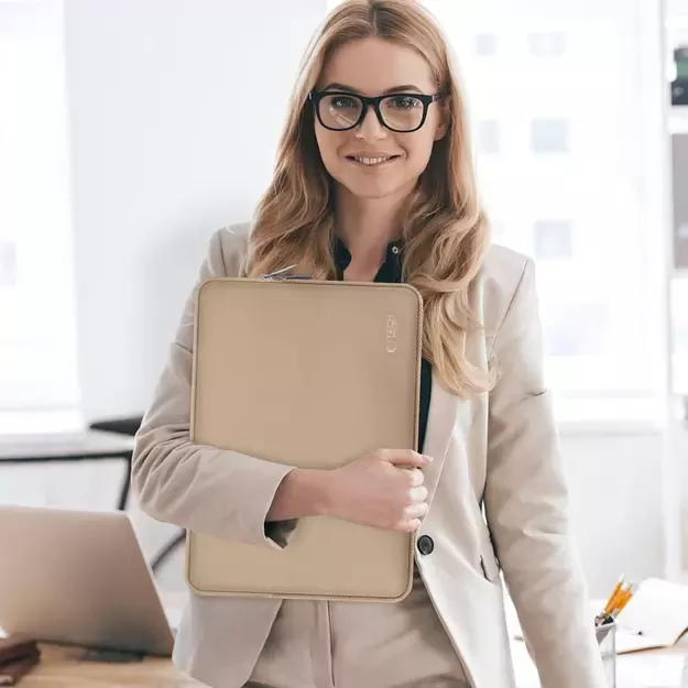 Tech-Protect Neoslim 15-16&quot  Laptop Bag - Beige 15