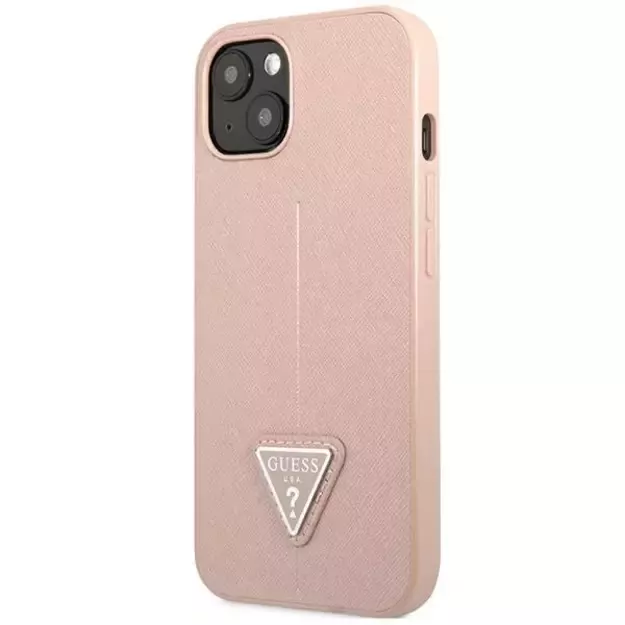 Guess GUHCP14MPSATLP iPhone 14 Plus 6,7 &quot pink / pink hardcase SaffianoTriangle Logo 9