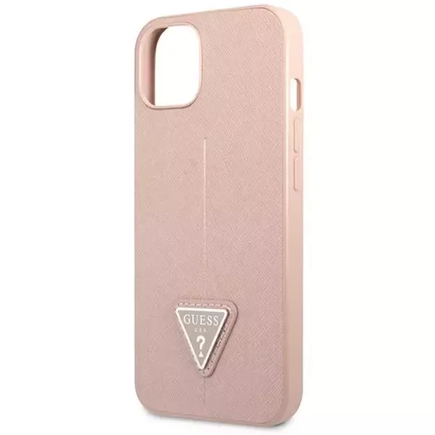 Guess GUHCP14MPSATLP iPhone 14 Plus 6,7 &quot pink / pink hardcase SaffianoTriangle Logo 12