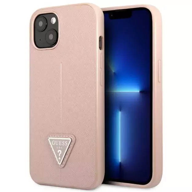 Guess GUHCP14MPSATLP iPhone 14 Plus 6,7 &quot pink / pink hardcase SaffianoTriangle Logo