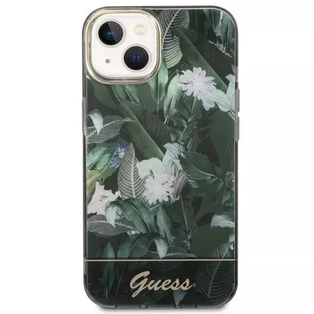 Guess Jungle Collection iPhone 14 Case - Green 2