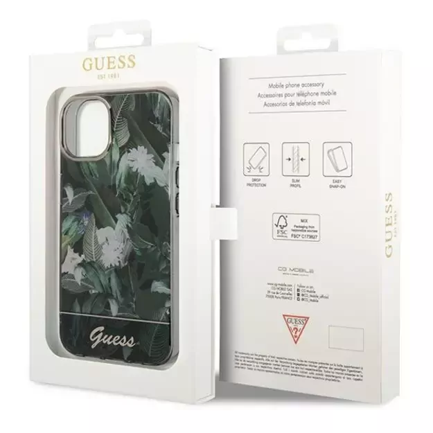 Guess Jungle Collection iPhone 14 Case - Green 6