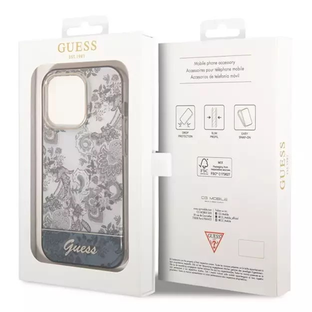 Guess GUHCP14XHGPLHG iPhone 14 Pro Max 6.7 &quot gray / gray hardcase Porcelain Collection 14