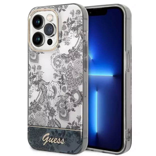 Guess GUHCP14XHGPLHG iPhone 14 Pro Max 6.7 &quot gray / gray hardcase Porcelain Collection