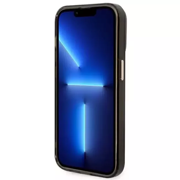 Guess GUHMP14LHTCMK iPhone 14 Pro 6.1&quot  black/black hard case Gold Outline Translucent MagSafe 4