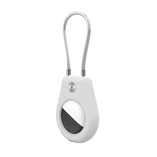 Apple AirTag Case with Steel Cable - Black + White (2 pieces) 4