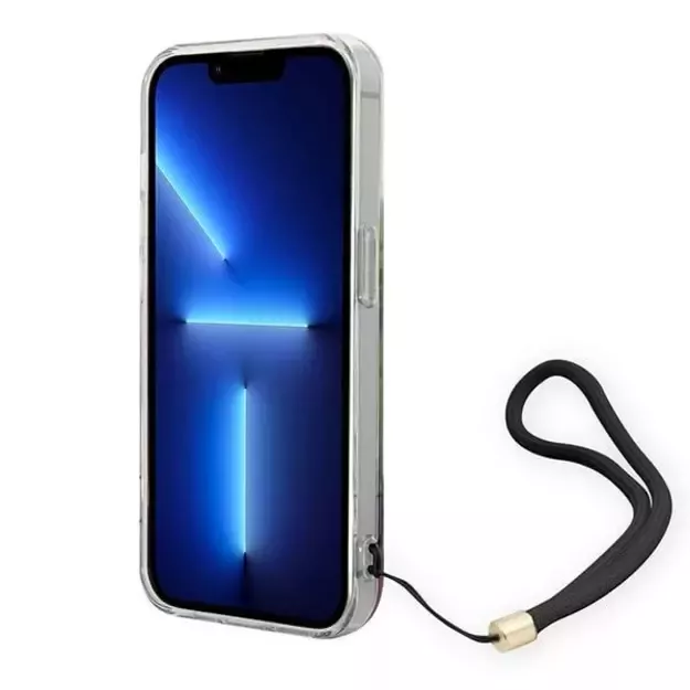 Guess GUOHCP14LHFLSB iPhone 14 Pro 6.1 &quot blue / blue hardcase Flower Strap 3