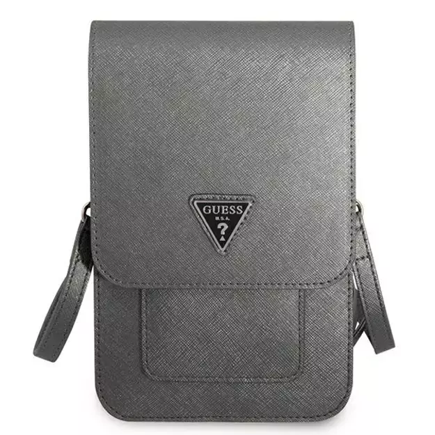 Guess Handbag GUWBSATMGR gray / gray Saffiano Triangle 5