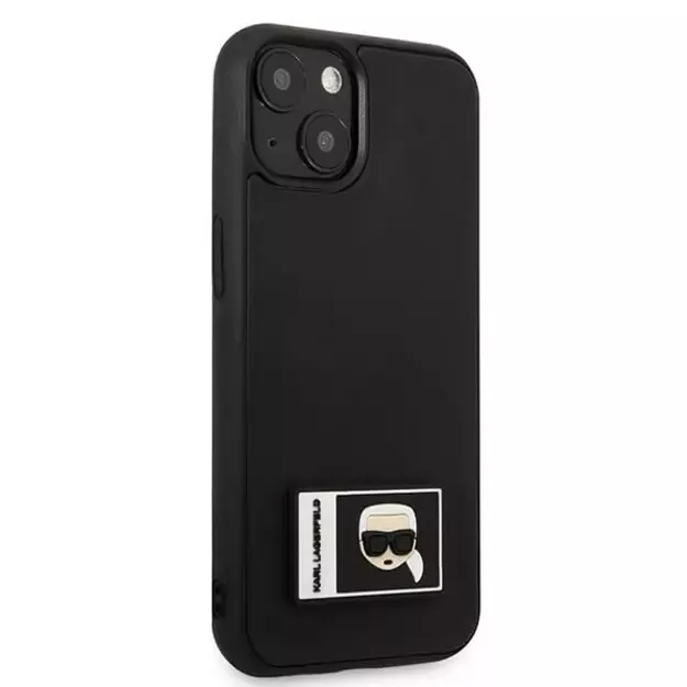 Karl Lagerfeld KLHCP13S3DKPK iPhone 13 mini 5,4  black / black hardcase Ikonik Patch 3