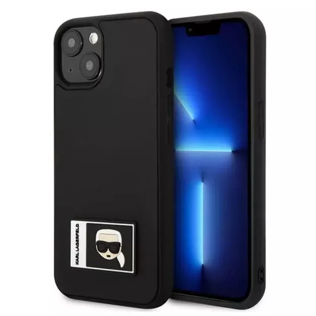 Karl Lagerfeld KLHCP13S3DKPK iPhone 13 mini 5,4  black / black hardcase Ikonik Patch