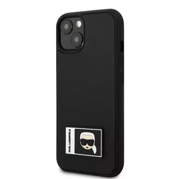 Karl Lagerfeld KLHCP13S3DKPK iPhone 13 mini 5,4  black / black hardcase Ikonik Patch 1