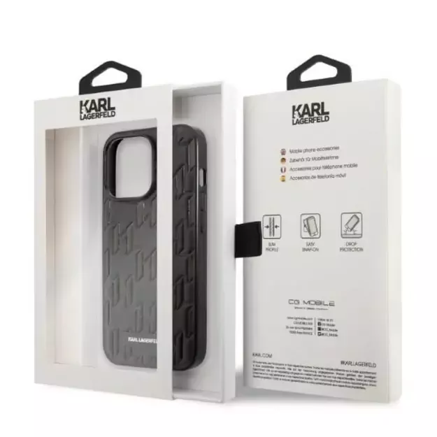 Karl Lagerfeld KLHCP13XMNMP1K iPhone 13 Pro Max 6,7  hardcase czarny/black Monogram Plaque 6