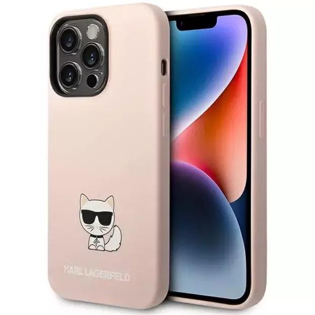 Karl Lagerfeld KLHCP14LSLCTPI iPhone 14 Pro 6.1 &quot hardcase light pink / light pink Silicone Choupette Body