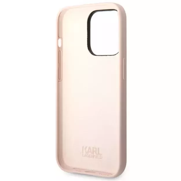Karl Lagerfeld KLHCP14LSLCTPI iPhone 14 Pro 6.1 &quot hardcase light pink / light pink Silicone Choupette Body 8