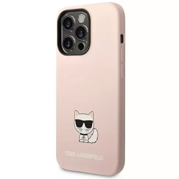 Karl Lagerfeld KLHCP14LSLCTPI iPhone 14 Pro 6.1 &quot hardcase light pink / light pink Silicone Choupette Body 3
