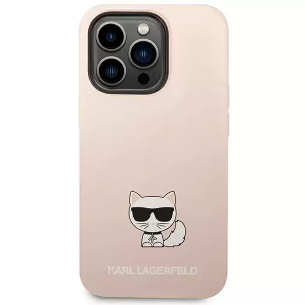 Karl Lagerfeld KLHCP14LSLCTPI iPhone 14 Pro 6.1 &quot hardcase light pink / light pink Silicone Choupette Body 4