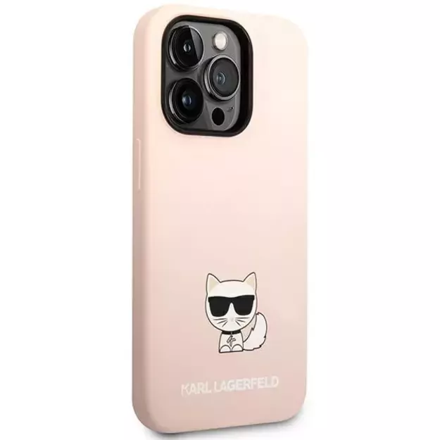 Karl Lagerfeld KLHCP14LSLCTPI iPhone 14 Pro 6.1 &quot hardcase light pink / light pink Silicone Choupette Body 5