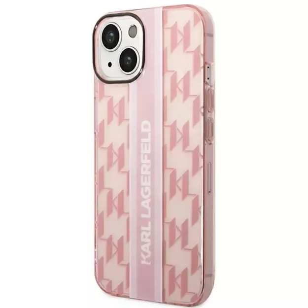Karl Lagerfeld KLHCP14MHKLSPCP iPhone 14 Plus 6.7 &quot hardcase pink / pink Mono Vertical Stripe 8