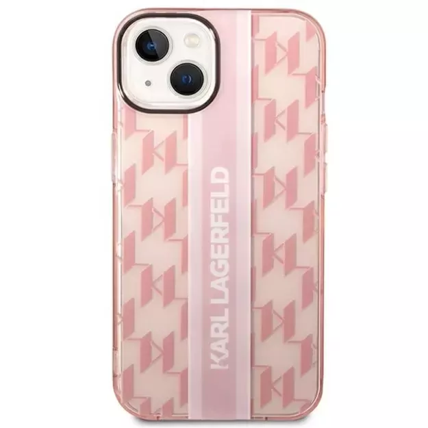 Karl Lagerfeld KLHCP14MHKLSPCP iPhone 14 Plus 6.7 &quot hardcase pink / pink Mono Vertical Stripe 9