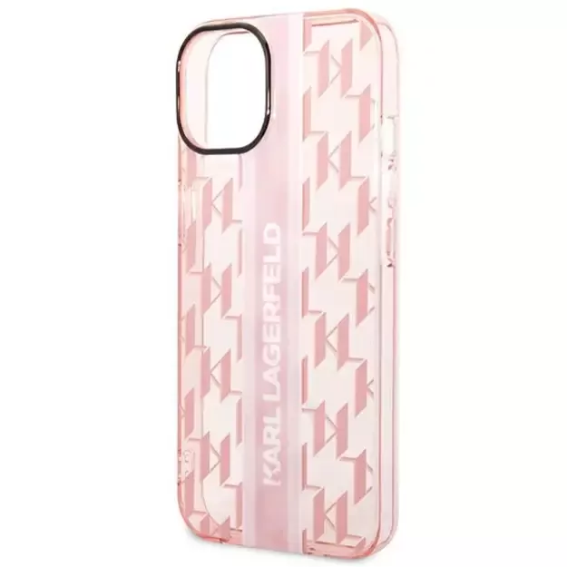 Karl Lagerfeld KLHCP14MHKLSPCP iPhone 14 Plus 6.7 &quot hardcase pink / pink Mono Vertical Stripe 12