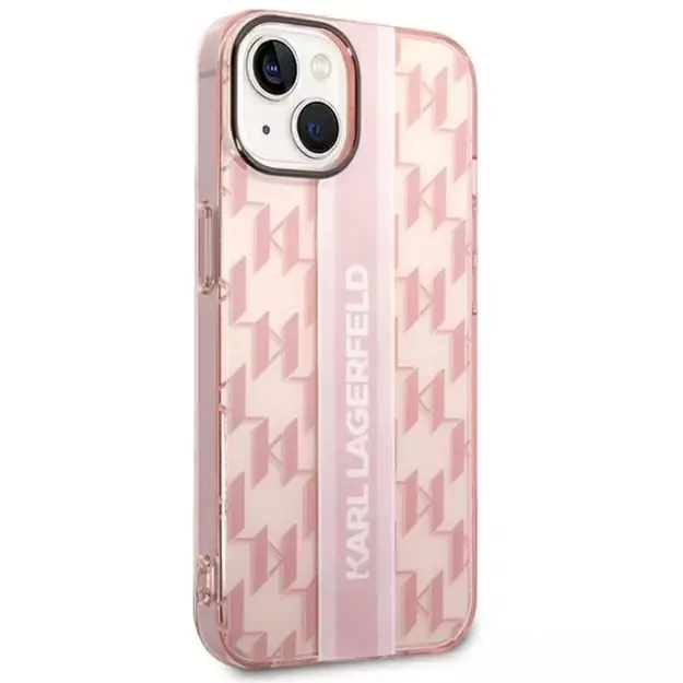 Karl Lagerfeld KLHCP14MHKLSPCP iPhone 14 Plus 6.7 &quot hardcase pink / pink Mono Vertical Stripe 10