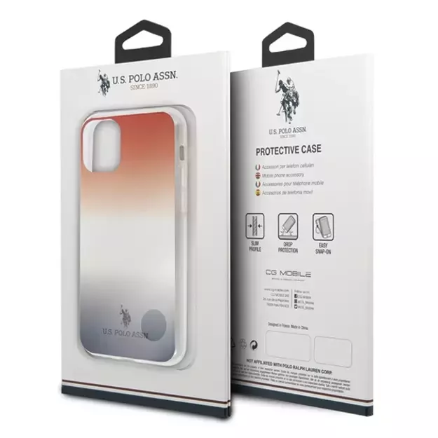 US Polo USHCN65TRDGRB iPhone 11 Pro Max czerwono-niebieski/blue&red Gradient Pattern Collection 6