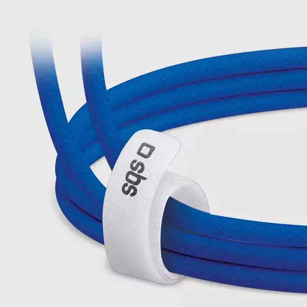 SBS TECABLETISSUETCCB USB-C - USB-C 1.5m 60W braided cable - blue 4