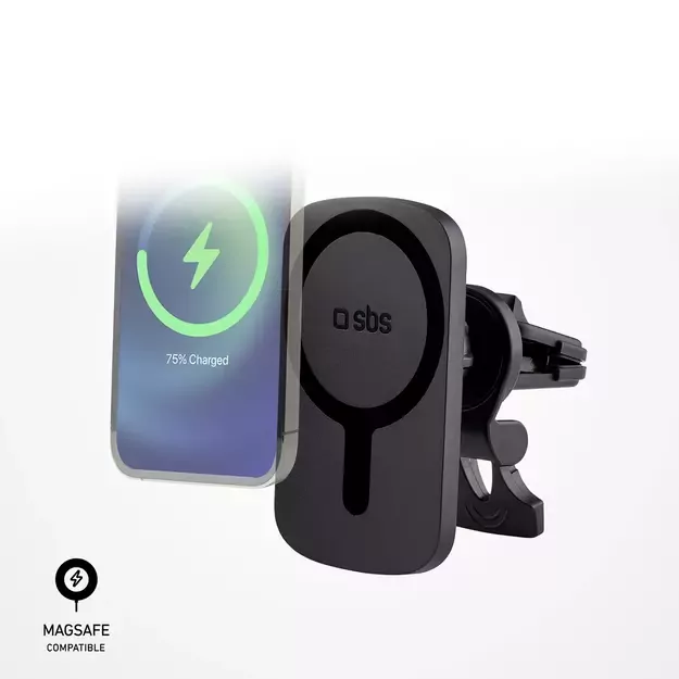 SBS TESUPWIR15WMS Smartphone Holder with Charger Compatible with MagSafe - Black 2