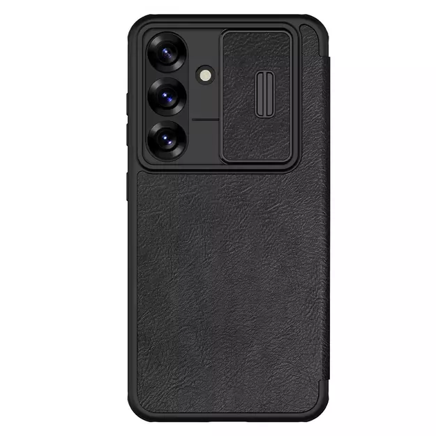Nillkin Qin Pro Case for Samsung Galaxy S25+ with Flip and Camera Cover - Black