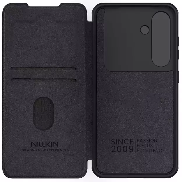 Nillkin Qin Pro Case for Samsung Galaxy S25+ with Flip and Camera Cover - Black 4