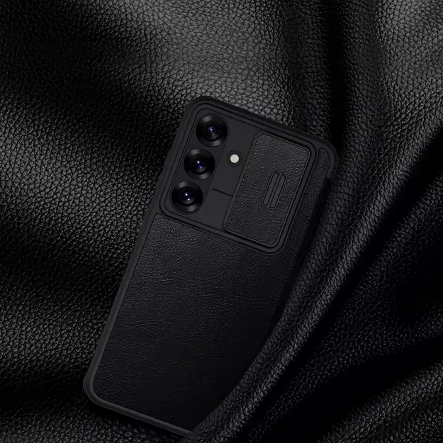 Nillkin Qin Pro Case for Samsung Galaxy S25+ with Flip and Camera Cover - Black 7