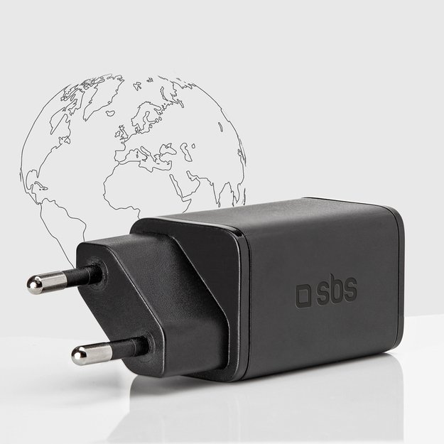 SBS TETRGAN1C45W 45W GaN USB-C Wall Charger with Power Delivery - Black 4