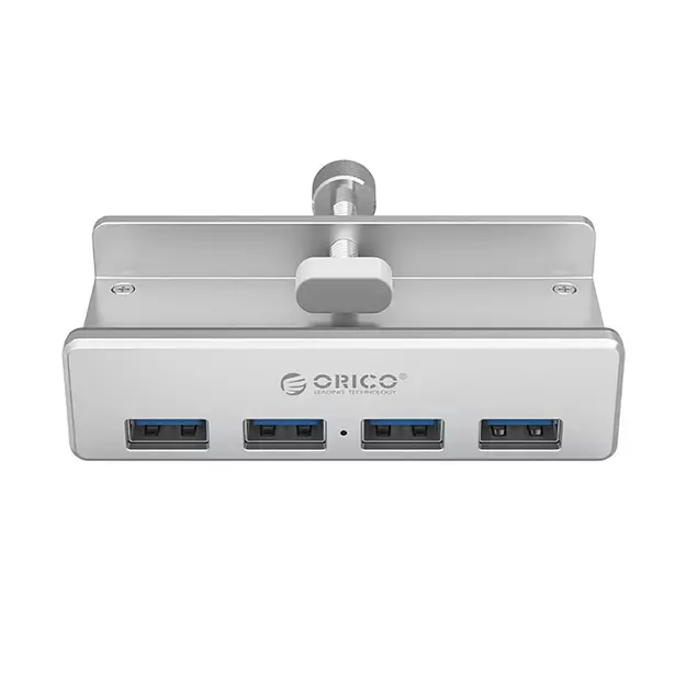 Orico MH4PU Hub Clamp-Mounted 4x USB-A 3.0 - Silver 5