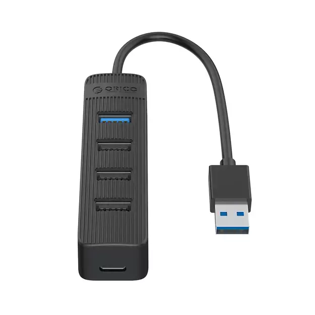 Orico TWU32-4A USB-A 3.1 hub / 1x USB-A 3.1 + 3x USB-A 2.0 + USB-C 5V/3A - black 3