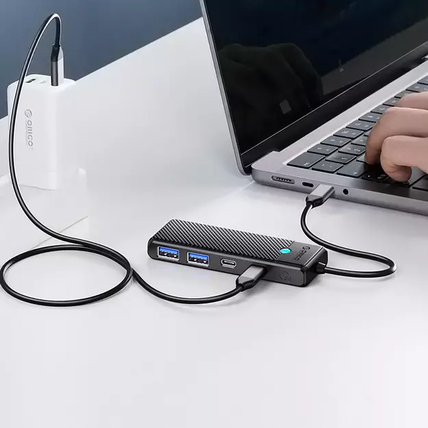 Hub USB-C Orico PAPW2AC-C3 docking station 2x USB-A 3.0 + 2x USB-C 3.0 - black 6