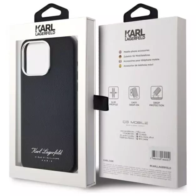 Karl Lagerfeld Hotel RSG Case for iPhone 15 Pro Max - Black 7