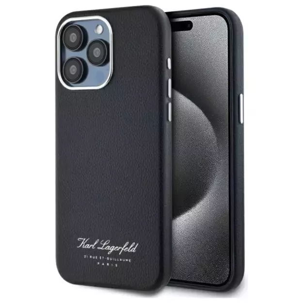 Karl Lagerfeld Hotel RSG Case for iPhone 15 Pro Max - Black