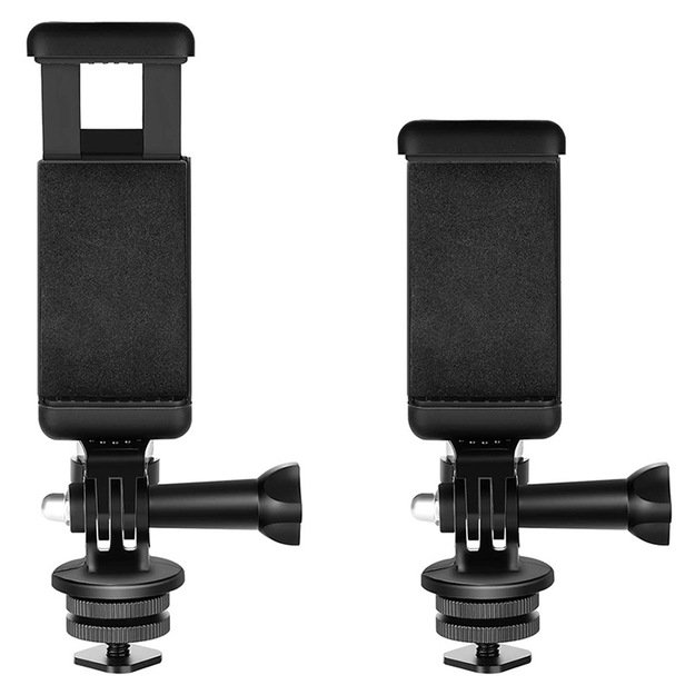 Phone/Sports Camera Holder with Adapter - Black 2
