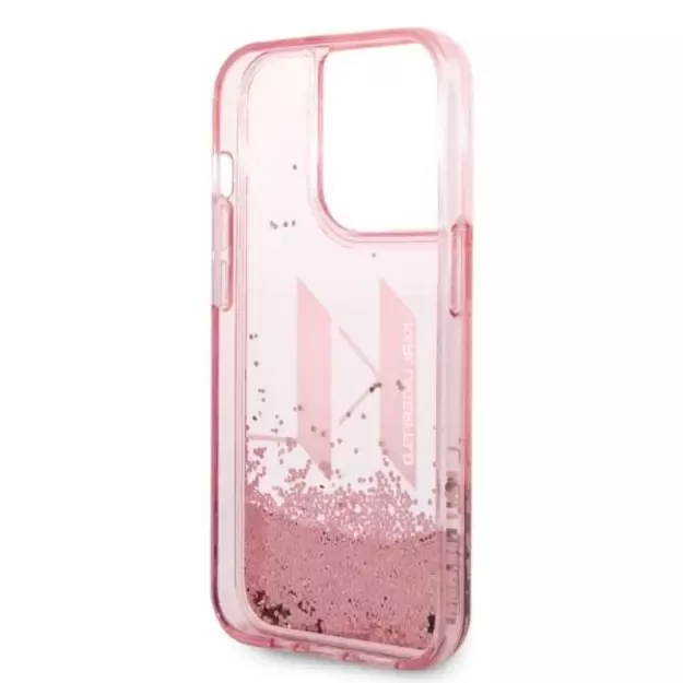 Karl Lagerfeld KLHCP14LLBKLCP iPhone 14 Pro 6.1 &quot pink / pink hardcase Liquid Glitter Big KL 13