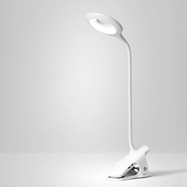 Mini Wozinsky Wireless LED Reading Lamp with Clip + USB-C Cable - White 2