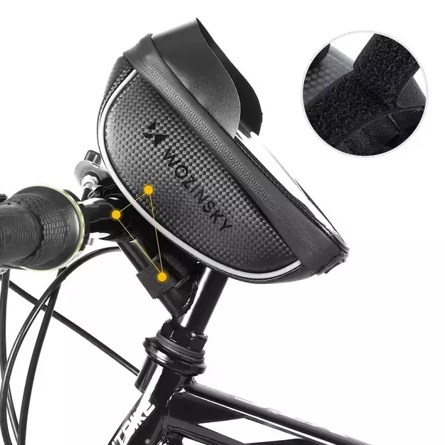 Wozinsky bike handlebar bag with phone case 1l black (WBB16BK) 3