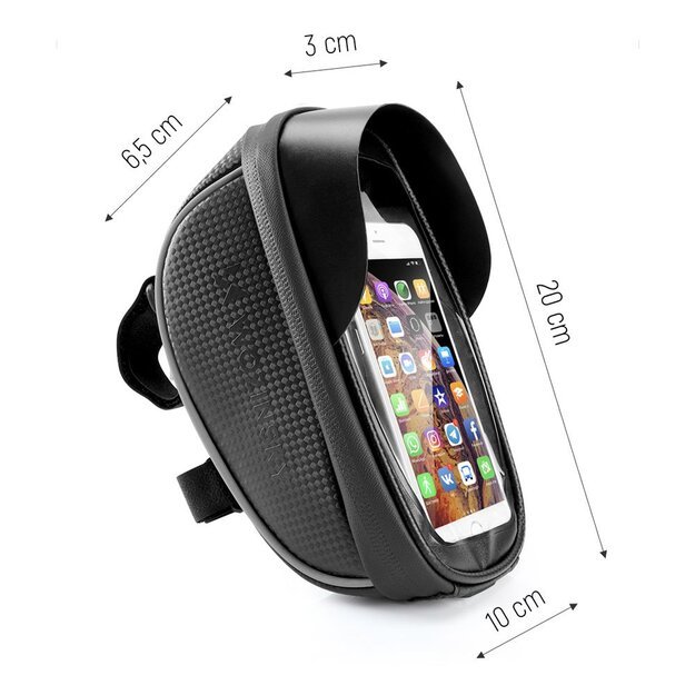 Wozinsky bike handlebar bag with phone case 1l black (WBB16BK) 20
