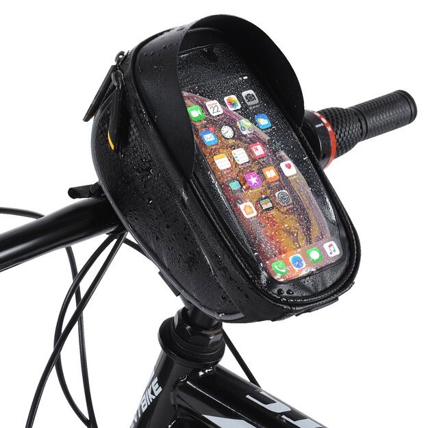 Wozinsky bike handlebar bag with phone case 1l black (WBB16BK) 24