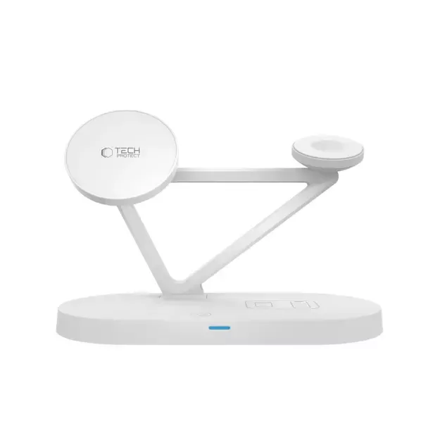 Tech-Protect QI15W-A41 3in1 Wireless Charger with MagSafe for Apple Devices - White 3