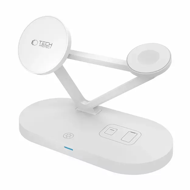 Tech-Protect QI15W-A41 3in1 Wireless Charger with MagSafe for Apple Devices - White 2