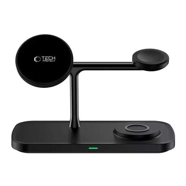 Tech-Protect QI15W-A45 3in1 Wireless Charger with MagSafe for Apple Devices - Black 10