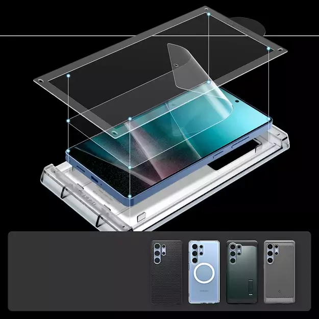 Spigen Elite Shield EZ FIT Hybrid Glass for Samsung Galaxy S25 Ultra - Transparent 7